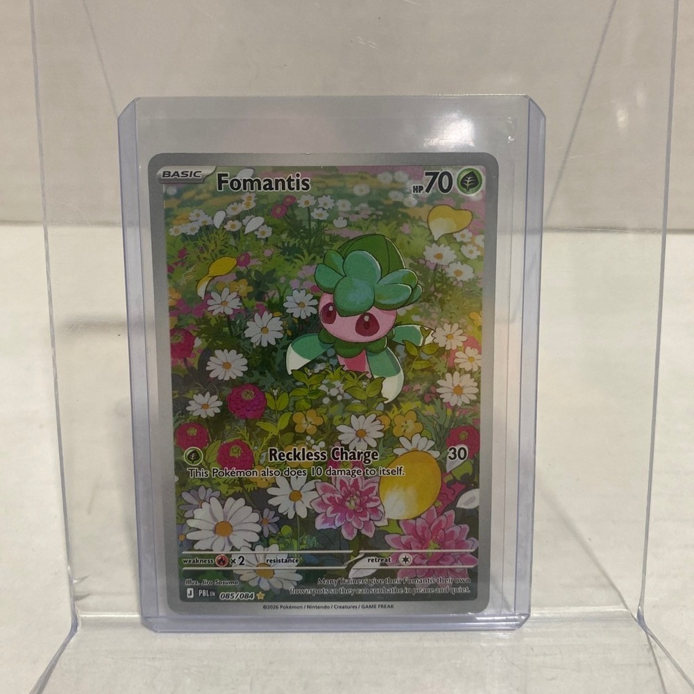 Pokemon Trading Card Fomantis 085/084 Illustration Rare Pitch Black TCG